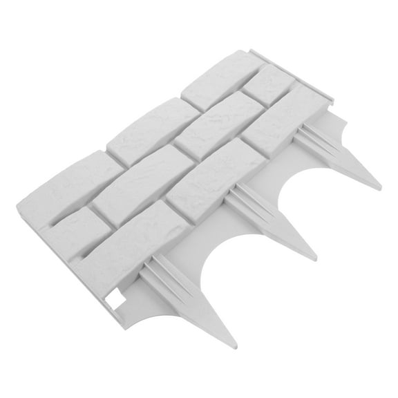 MOKKHNB Garden Edging Fence Plastic Boundary Creation Light Grey Flowerbeds 1Pcs