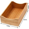 thumbnail image 3 of YBM Home Bamboo Drawer Organizer Storage Box for Spices and Kitchen Items, Lingerie, Small Tools, and Gadgets, 330, 3 of 8