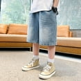 thumbnail image 3 of LWNYDPLSD Baggy Jean Shorts for Boys Distressed Washed Denim Shorts Kids Sport Casual Jorts Teens Trendy Streetwear Boy Summer Clothes, 3 of 4
