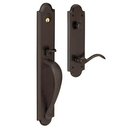 Nickel Dummy Boulder - Baldwin 6402.LFD Left Handed Boulder Full Dummy Handleset with Beavertail Lever, Venetian Bronze