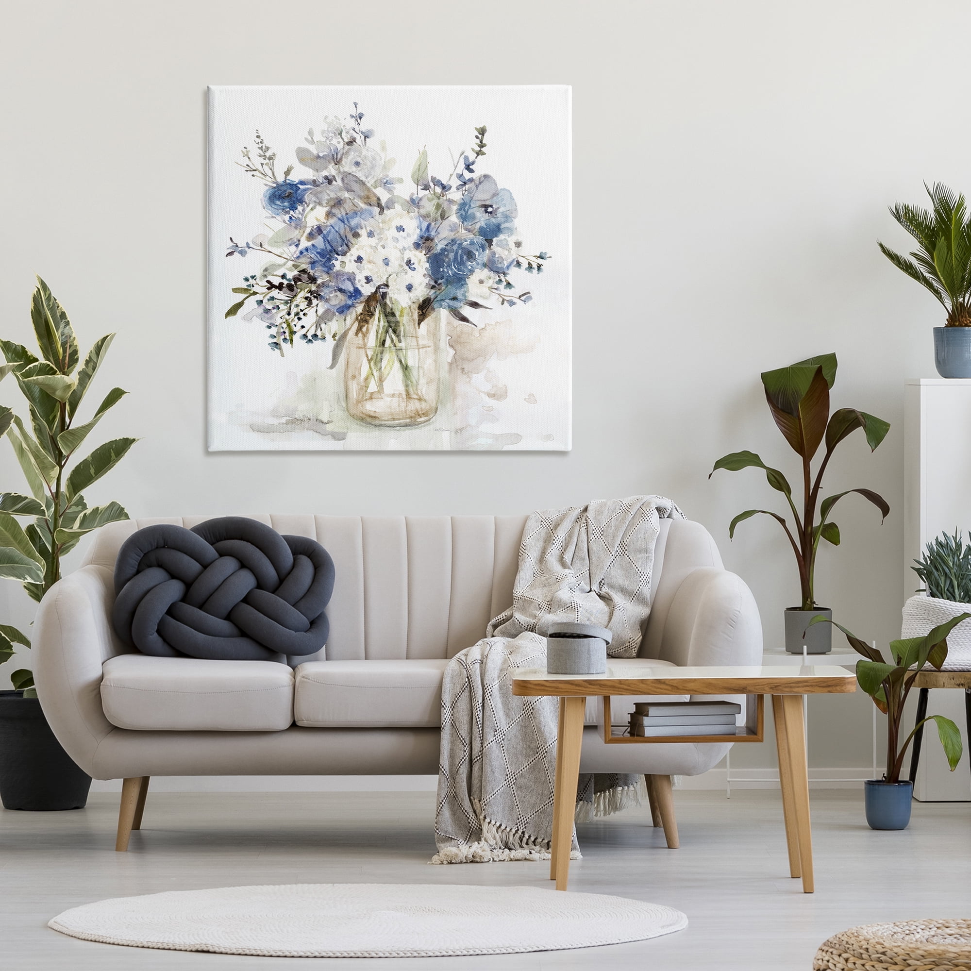 Stupell Industries Blue & White Spring Flowers Canvas Wall Art, design by Carol Robinson