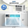 thumbnail image 2 of BEZT 8,000 BTU 115V Window Air Conditioner,Window AC Unit w/Remote&APP Control,4 Mode Fan Speeds,Auto Restart,White, 2 of 8