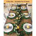 thumbnail image 4 of 15 Inch Round Placemats Set of 4, Christmas Trees Non Slip Heat Insulation PP Table Mats, Dark Green Xmas Tree Star Winter Holiday Washable Place Mats for Kitchen Dining Party Table Decor, 4 of 7