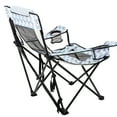 thumbnail image 5 of Ozark Trail Lounge Camp Chair,Detached Footrest,Blue and White Design,Padded Headrest,Adult,10.56lbs, 5 of 11