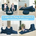 thumbnail image 5 of PORKISS 11 PCS Kids Sofa Couch, Foam Modular Kids Play Couch for Boys Girls, Creativing Toddler Sofa Couch for Aged 2+, Modern Floor Couch for Playroom, Bedroom,Gifts, Blue, 5 of 7