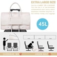 thumbnail image 3 of Bolsa de viaje Weekender ETRONIK para mujer, talla XL, color beige, 3 of 7