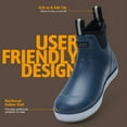 thumbnail image 4 of LAoutun Men's Deck Boots Waterproof Rain Boots Slip On Fishing Boots Ankle Sailing boots Blue, 4 of 6