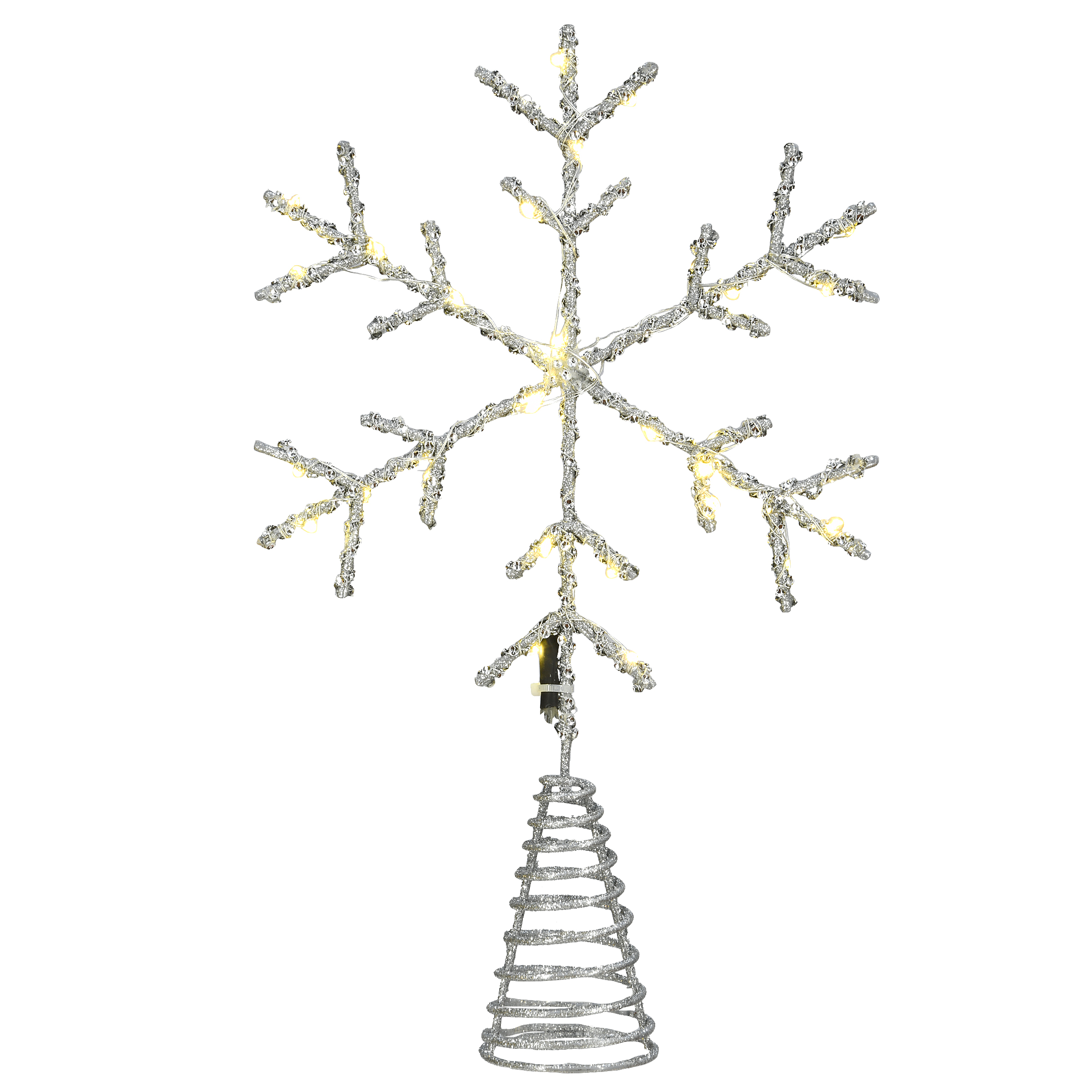 National Tree Company 14.5" Snowflake Tree Top for Artificial Trees