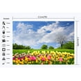 thumbnail image 2 of ABPHOTO Polyester 7x5ft Spring Backdrop Blooming Fresh Flowers Forest Trees Grass Meadow Blue Sky White Cloud Nature Outdoor Picnic and Hiking Photography Background Kids Adults Photo Studio Props, 2 of 3