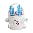 thumbnail image 2 of 14.9in Easter Bunny Candy Bag Storage Basket – Large Fabric Gift Tote with Handles for Kids Treats, Egg Hunt, Party Favor Holder, Holiday Snack Organizer (Blue or Pink), 2 of 6