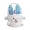 Blue, variant on Taicans Easter Plush Bunny Basket with Plaid Rabbit Ears & Handle for Kids,Large 7.8x8.6 Inch Reusable Candy Bag for Egg Hunt Treats,Easter Decorations,Party Favors,Gift Bag and Storage Basket
