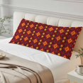 thumbnail image 4 of Orange Red Boho Body Pillow Cover 20 x 54 Inch Decorative Pillow Cover Vintage Geometric Ethnic Tribe Lumbar Pillowcase Seasonal Rectangle Cushion Case for Couch Sofa Bed Living Room, 4 of 9