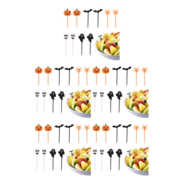 tamizeot 10pieces Plastic Toothpick For Fruit Durable With Convenient Storage Elegant Appearance Safe 5Set