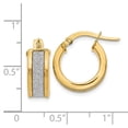 thumbnail image 2 of Leslie's 14K Fancy Glimmer Infused Hoop Earrings, 2 of 3