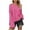 Hot Pink, variant on Women's Sweater Fall Winter Lantern Long Sleeve Casual Tops Knit Round Neck Loose Pullover Sweaters