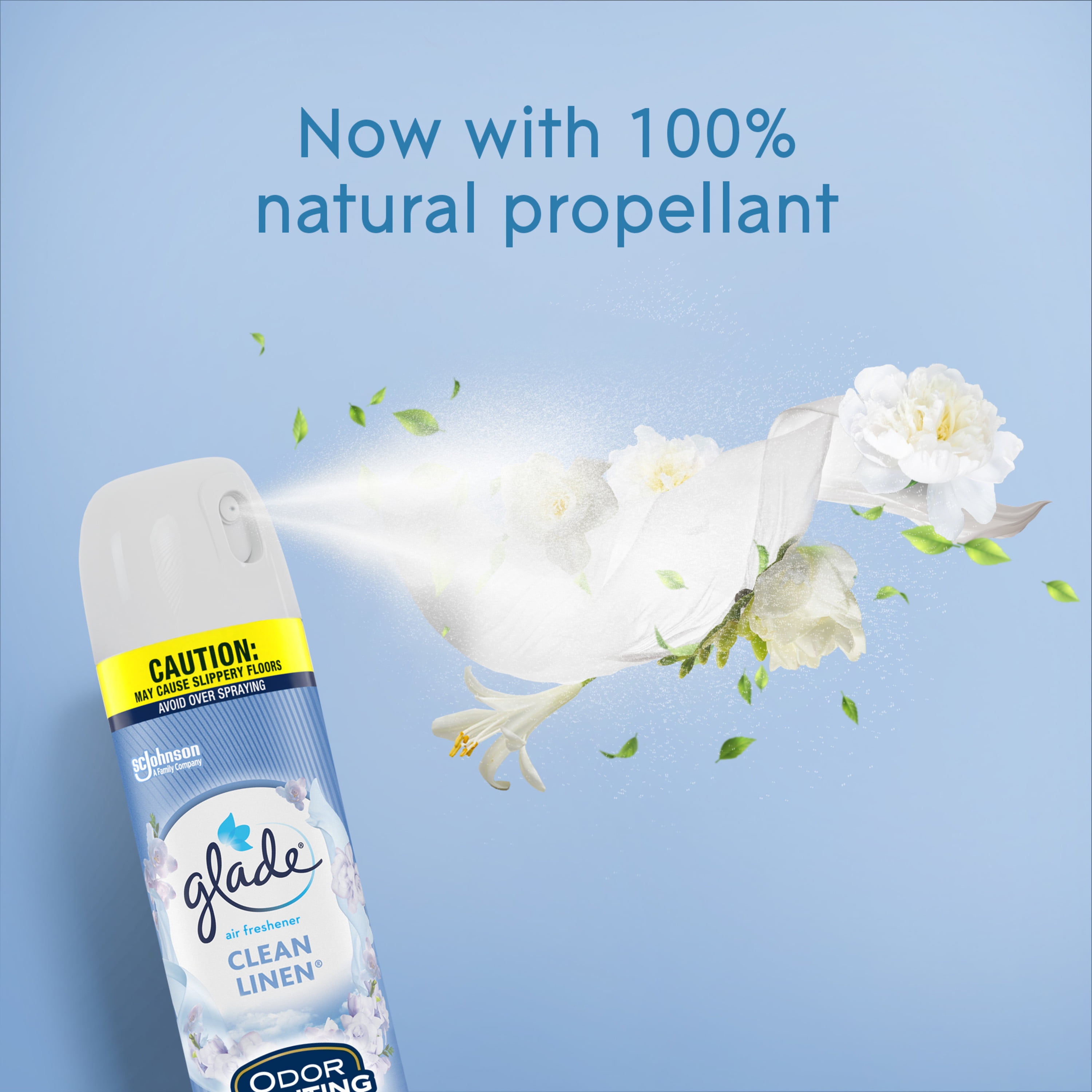 Glade Air Freshener Spray, Stocking Stuffers, Clean Linen Scent, Fragrance Infused with Essential Oils, 8.3 oz