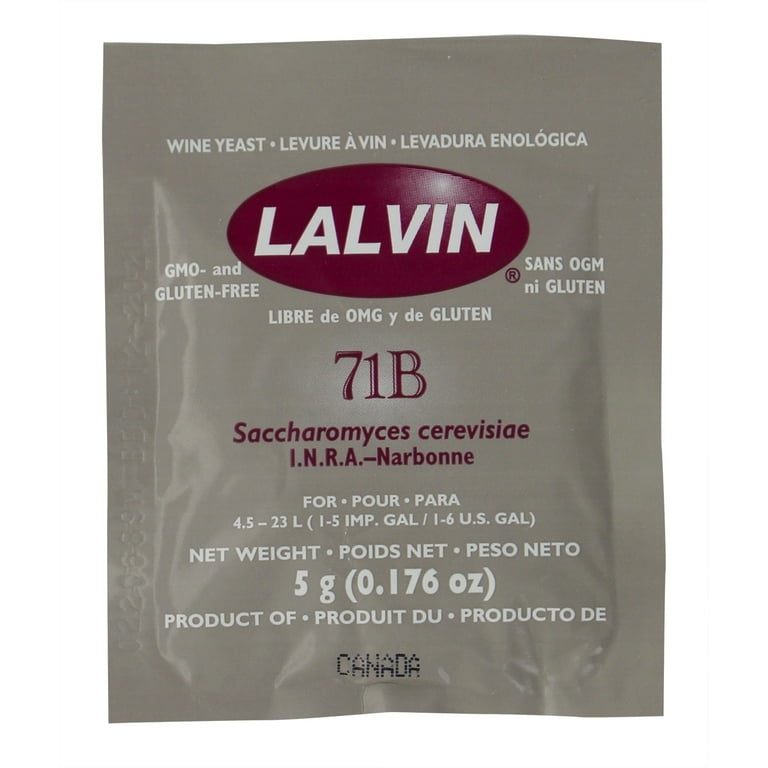 Lallemand Wine Yeast 71B 1122, 10 Packets for Smooth, Fruity Wine