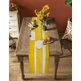 thumbnail image 5 of Abstract Yellow Table Runner 48 Inches, Modern Artwork Stripe Bed Runner Dresser Scarves Tabletop for Indoor Outdoor Parties/Ceremony/Banquet, 13" x 48", 5 of 8
