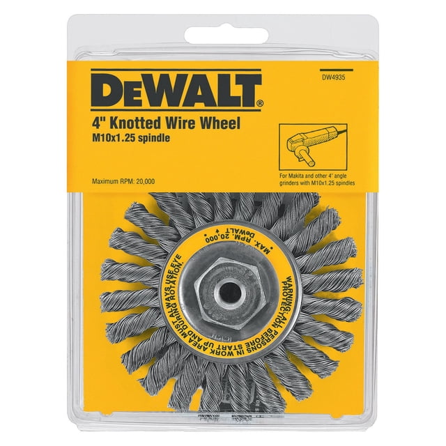 Rueda de alambre DEWALT DW4935 para amoladoras angulares de 4 pulgadas