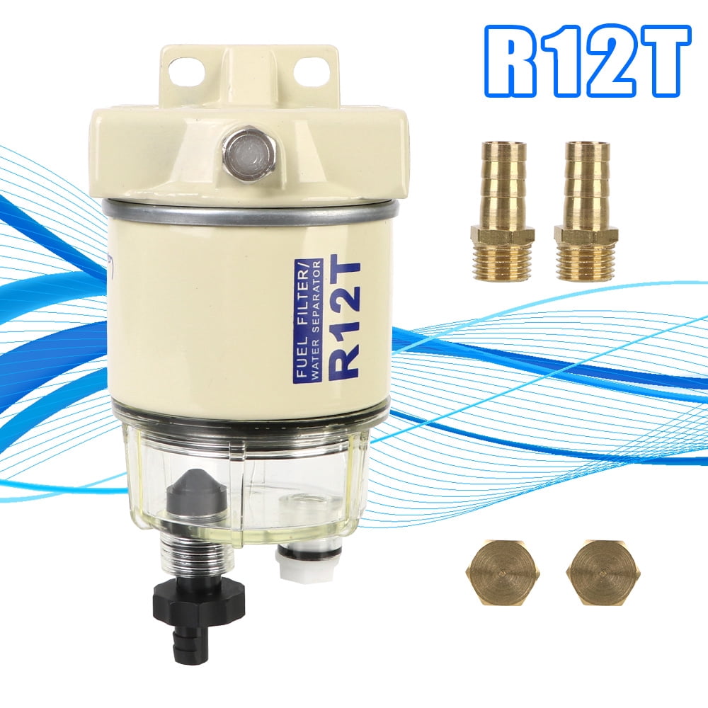 Beige Water Filter and Fuel Filter for Lawn Mower, Auto Parts, Replaces S3240 120AT NPT ZG1/4-19, R12T SPIN-ON for Diesel Engine Boats