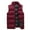 Red, variant on Odeerbi Puffer Vest For Men Women Trendy Solid Stand Collar Sleeveless Cardigan Jacket Outerwear Padded Coat Black