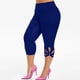 thumbnail image 1 of ICHUANYI Clearance Fashion Women Plus Size Solid Hollow Elastic Waist Casual Leggings Pants(Blue, XXXXXL) Ichuanyi Ichuanyi, 1 of 9