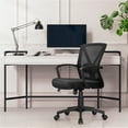 thumbnail image 4 of Alden Design Adjustable Mesh Office Chair Mid Back with Wheels, Black, 4 of 12