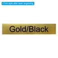 thumbnail image 5 of Uxcell 10"x2" Blank Engraving Name Plate DIY Laser Printing Plates Golden 10 Pack, 5 of 6