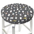 thumbnail image 3 of Lsque Lovely Penguin Round Bar chair cushion covers Velvet Fabric Premium Comfort Protects from Scratches and Stains for 14-17 Inch Chair- 14 inch, 3 of 7