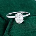thumbnail image 2 of Silvago Jewel 1.9 Ct VVS1/D Oval Cut Lab Created Simulated Diamond Ring - Silver 14k White Gold Over Rings for Her - Solo Stone Wedding Diamond Ring for Women's -Solitaire Diamond Ring for Women's, 2 of 8