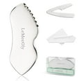 thumbnail image 1 of Herramienta de masaje facial Gua Sha LeMeeoly de acero inoxidable, 1 of 6