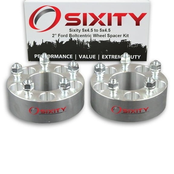 Sixity Auto 2 pc 2" 5x4.5 Wheel Spacers compatible with Ford Taurus Escape Fusion M12x1.5mm 1.25in Studs Lugs