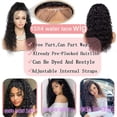 thumbnail image 4 of Alimice Lace Front Human Hair Wigs 13x4 Water Wave HD Lace Front Human Hair Wigs Pre Plucked for Black Women Brazilian Human Hair Wig with Baby Hair 180 Density 28 inch, 4 of 7