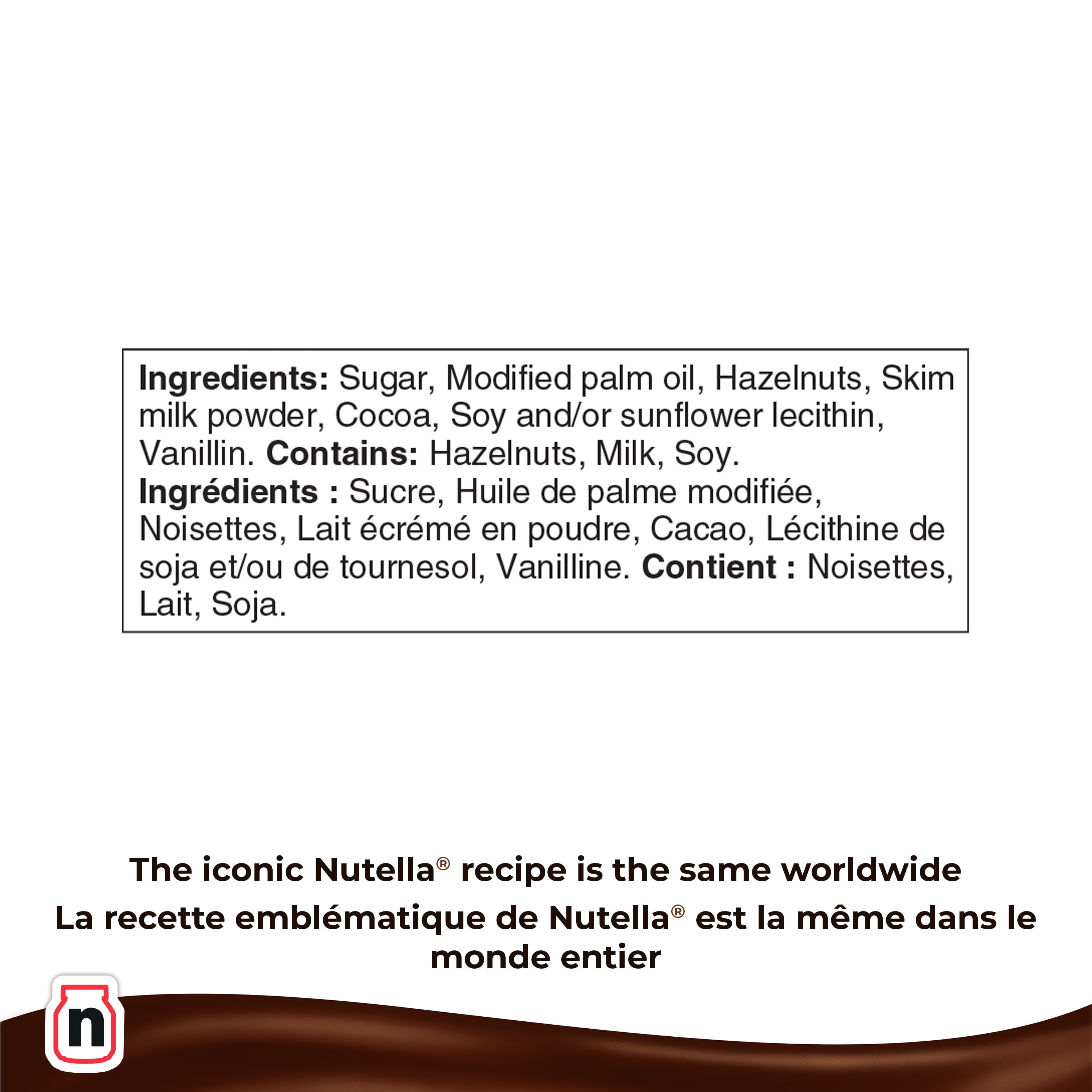 NUTELLA Hazelnut Spread with Cocoa for Breakfast, 2 Jars