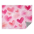 thumbnail image 2 of 70x55 Inches Glow in The Dark Blanket Cozy Throw Camping Blankets for Home and Outdoor Use Hand-drawn Hearts, 2 of 8