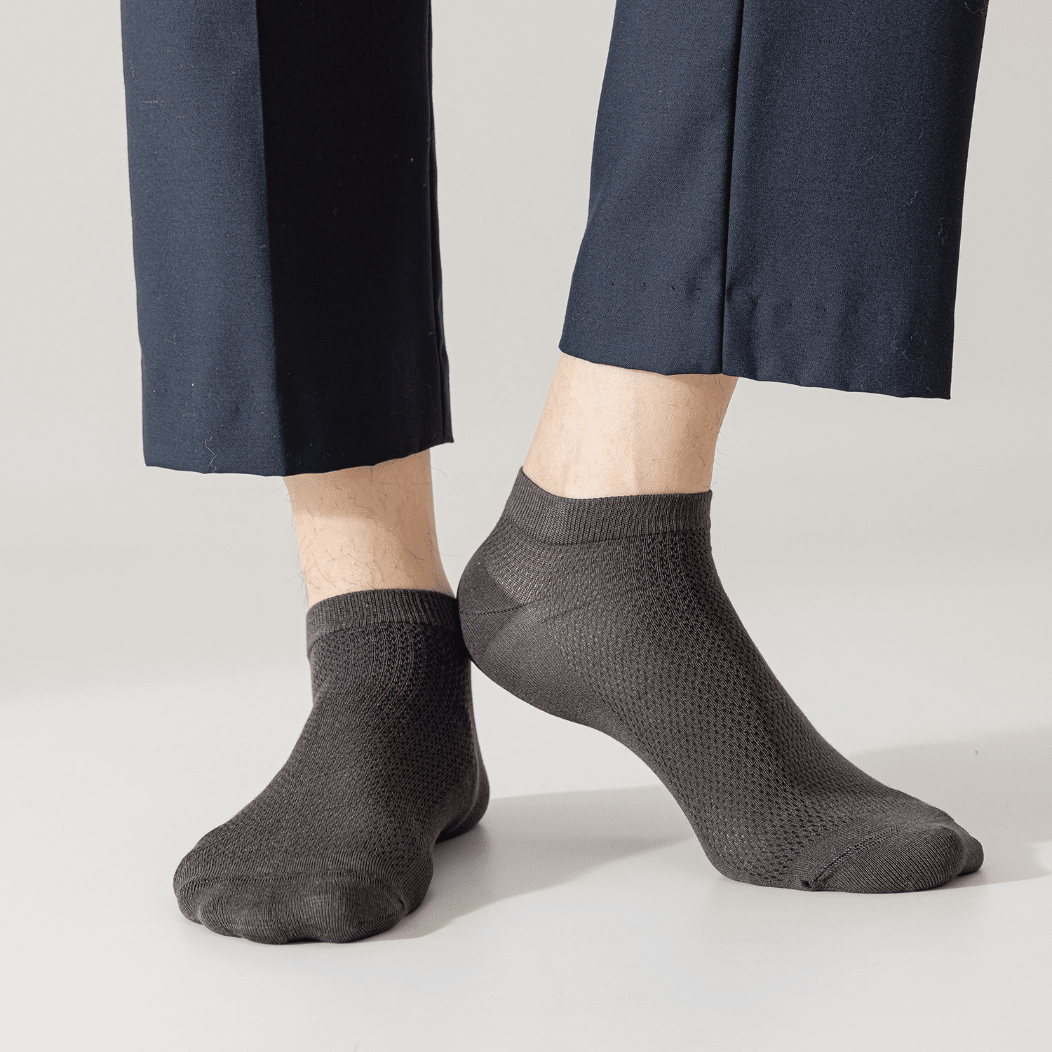 Sookeceks 6 Pairs Thin Ankle Socks for Men Breathable Mulberry Silk Socks Mesh Low Cut Soft Casual Socks Size 7-11