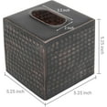 thumbnail image 2 of MyGift Antique Hammered Brushed Bronze Tone Metal Tissue Box Holder, 2 of 7