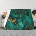 thumbnail image 1 of Balery Green Gold Glitter Manta de Franela con Dibujo, Lujo Ultra Suave y Cálido, Antipelusa y Resistente a las Arrugas para Cama, Sofá, Camping -80"x60", 1 of 6