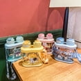 thumbnail image 2 of Large-capacity plastic straw double-drinking outdoor oblique-span kettle pink 640ML, 2 of 2