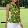 thumbnail image 2 of Yuyamidu Xmas Ring Women Sleeveless Golf Tennis Shirts Christmas Quarter Zip V-Neck Athletic Tennis Shirts Lightweight Slim Fit Athletic Sportswear Workout Tops Size XS, 2 of 8