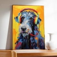 thumbnail image 3 of Scottish Deerhound Dog Headphone Wall Art Dog Decor Dog Painting Room Decor Animal Wall Art Animal Posters Dog - modern wall Decor - room wall decor, 3 of 5
