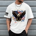 thumbnail image 2 of mgoYE USA 250th Anniversary Shirt Special Patriotic T-Shirts USA Flag Eagle Print Tee Short Sleeve Shirt Men Tops White S, 2 of 6