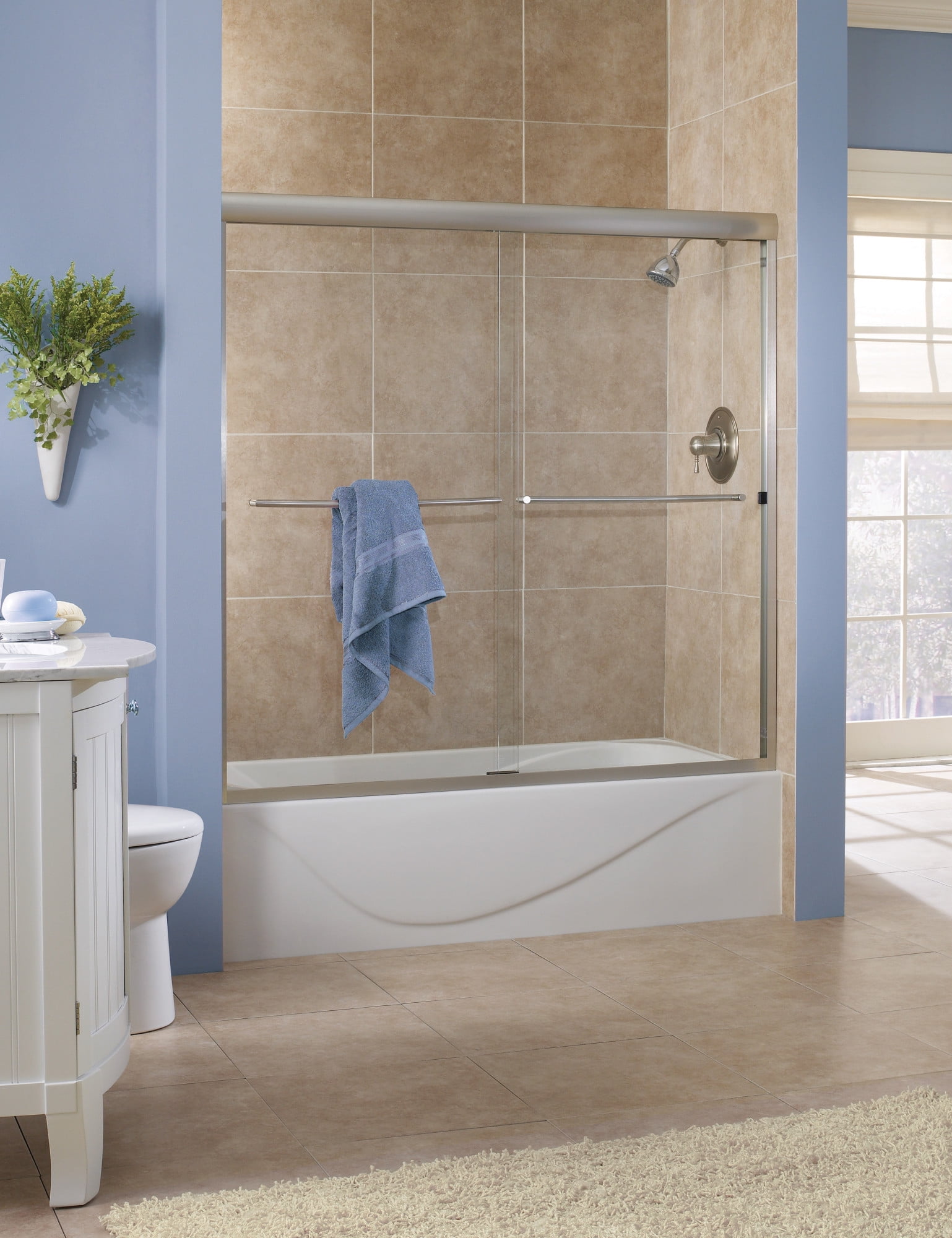 Foremost Cvst6060Cl Cove 60" High X 60" Wide Sliding Framed Shower