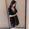 thumbnail image 1 of Camisón de manga corta con volantes para mujer, ropa de dormir de estilo coreano, vestido de noche de verano, ropa de casa, 1 of 3