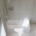 thumbnail image 3 of JimsMaison 31"W x 55"H Bathtub Screen Framless Shower Door with Tempered Glass,Transparent Aluminum, 3 of 8
