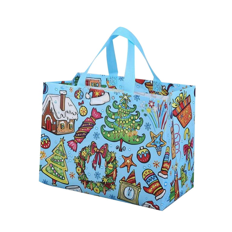 Clearance under $5-Shldybc Christmas Gift Bag Non-Woven Fabric Laminated  Cartoon Tote Bag Eco-Friendly Shopping Bag, Summer Savings Clearance