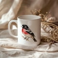 thumbnail image 3 of Bird Watching Mug, Rose Breasted Grosbeak Song Bird Mug, 11oz or 15oz White Ceramic Coffee Mug Gift for Bird Watchers, 3 of 9
