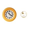 thumbnail image 1 of Reloj de pared silencioso y contemporáneo con escultura de bola de cristal y figura de metal, ideal para cocina, comedor, dormitorio, sala de estar u, 1 of 8