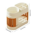 thumbnail image 5 of PPgejGEK Toothbrush Shelf Sink Organizer with Tooth Cup Holders, Mouthwash Cup Storage Rack for Bathroom Kitchen Countertop, Plastic Multifunctional Home Organizer, 5.91x4.84x2.87 Inch, 5 of 9