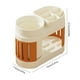 thumbnail image 3 of Portacepillos de Dientes de Plástico Blanco y Amarillo con Ranura para Vaso, Organizador de Baño Multifuncional para Cepillos de Dientes, Pasta de Dientes y Artículos de Tocador Pequeños, Diseño Impe, 3 of 6